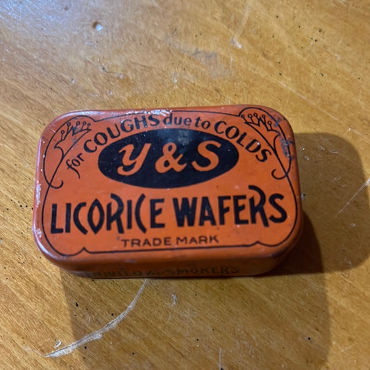 1920 Y&S Licorice Wafers Tin