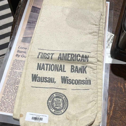 Vintage First American Bank Bag