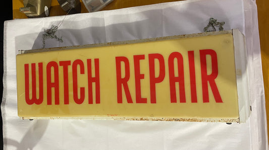 Vintage Watch Repair Advertising Sign