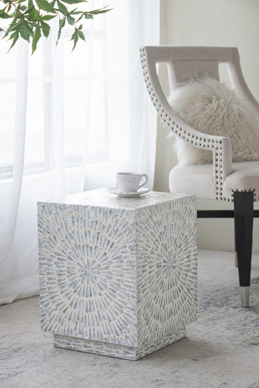The Rosemary Capiz Accent Stool/Table