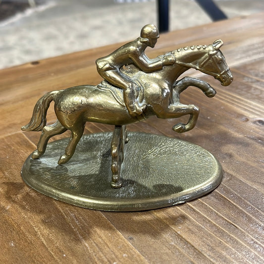 Vintage Brass Equestrian Statue