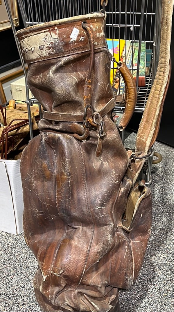1930s Leather Golf Bag