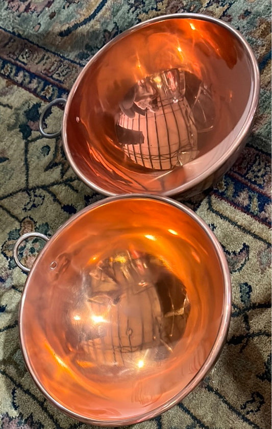 Antique Copper Mixing Bowl, 8.5"