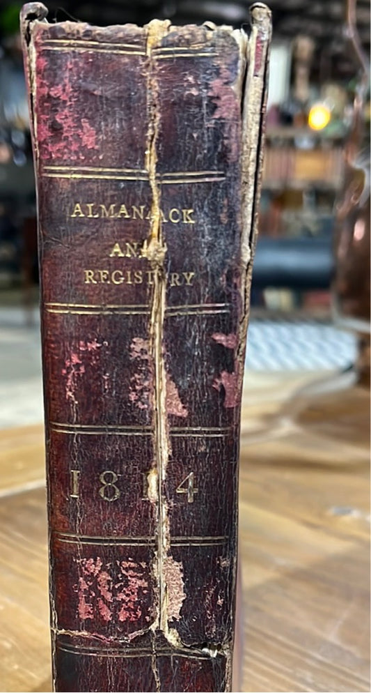 Exceptionally Rare 1814 Almanac Registry
