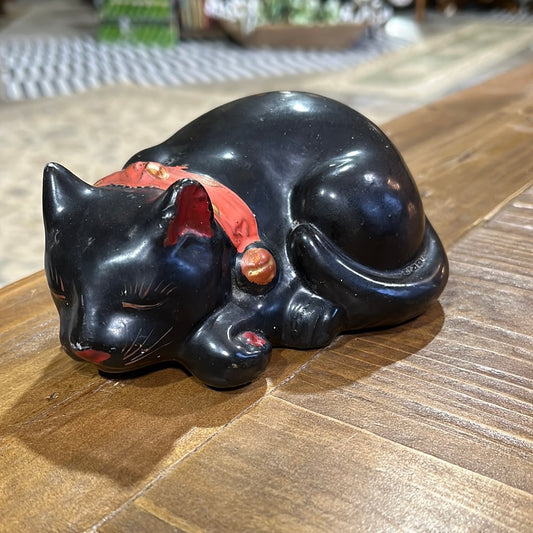 Vintage Kutani Black Kitten