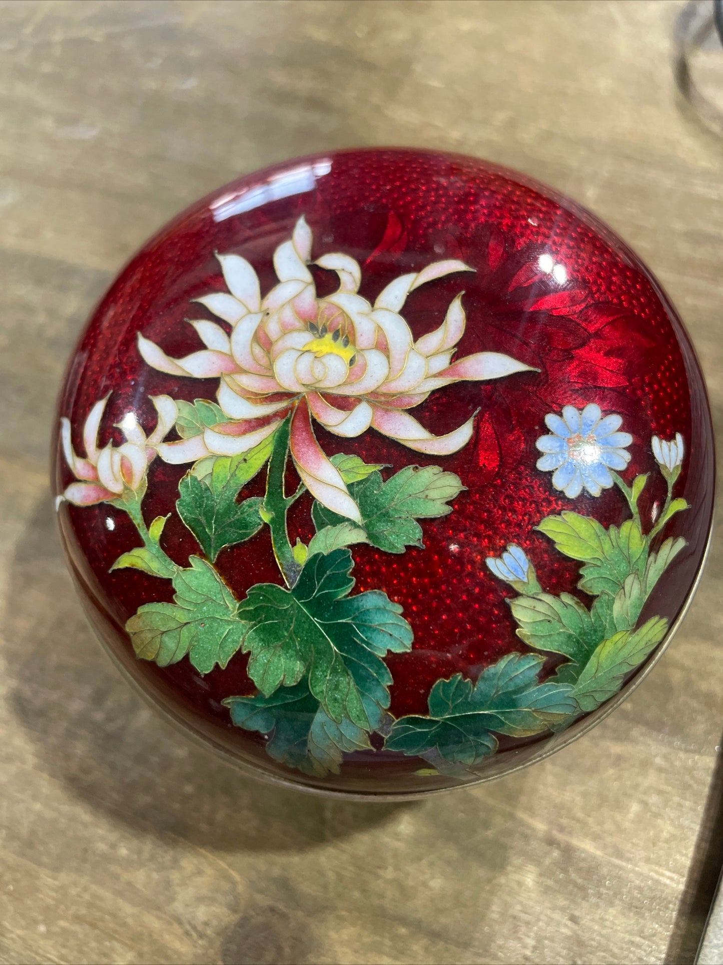 Antique Cloisonne Lidded Vase