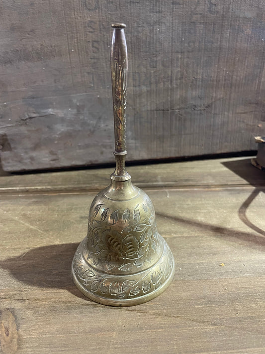 Vintage Etched Brass Bell
