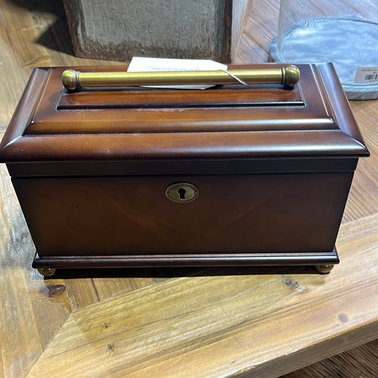 Vintage Wooden & Brass Bombay Box