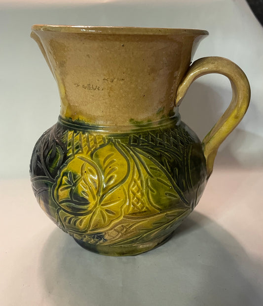 Hungarian Majolica Pottery Pitcher