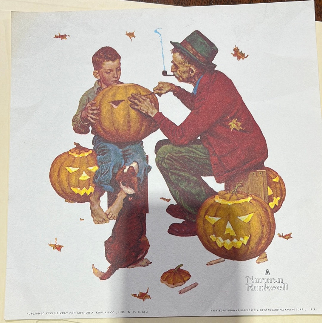 Vintage Print Ghostly Gourds, Norman Rockwell