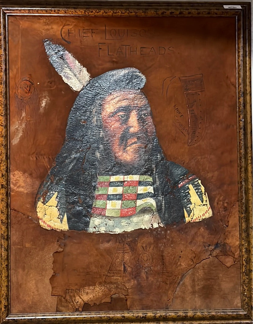 Chief Louison Antique Art on Leather