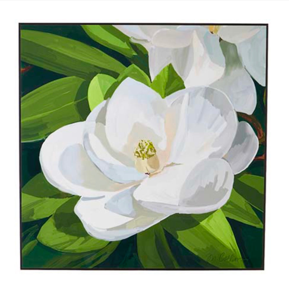 Magnolia High Shine Framed Print