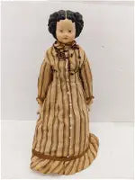 1880 Paper Mache & Cloth Doll w/Letter