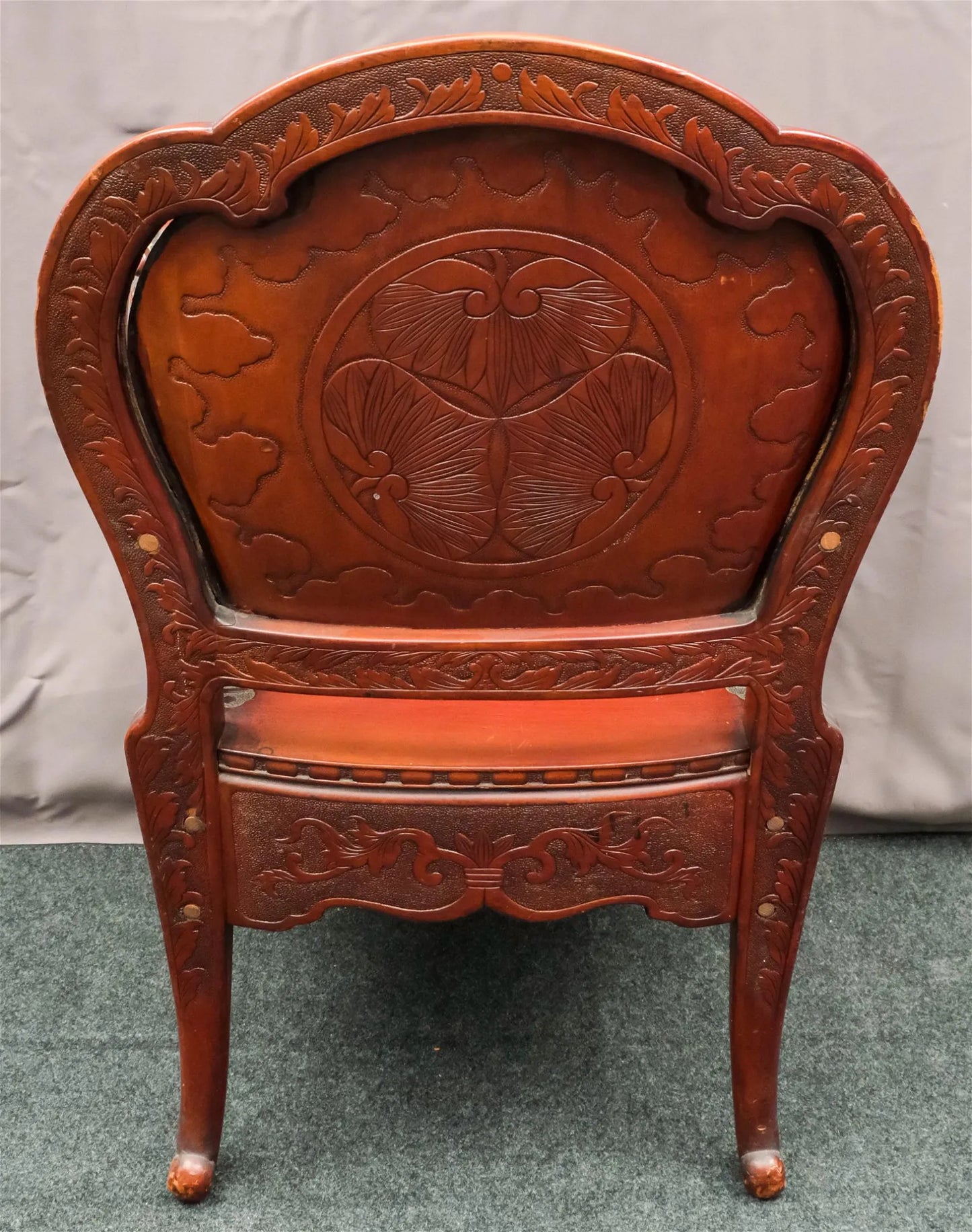 Antique Carved Rosewood Dragon Chair