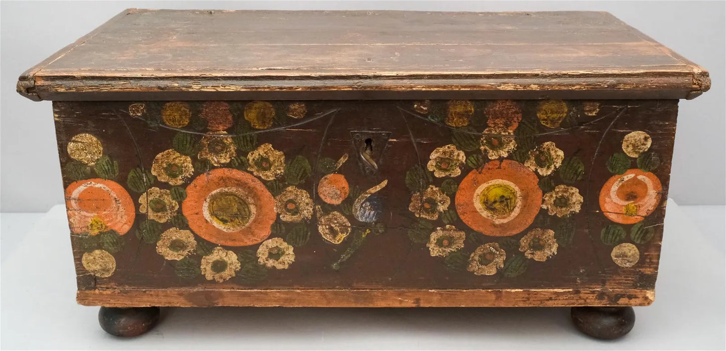 19th C Painted Diminutive Blanket Chest