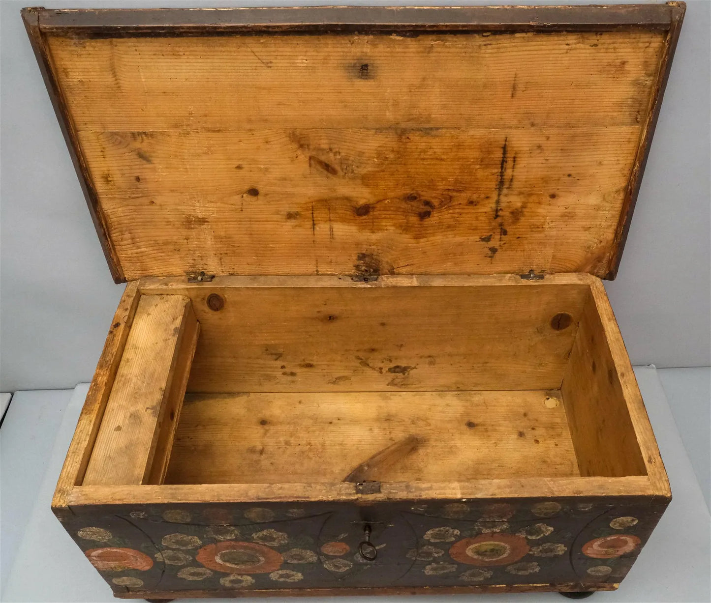 19th C Painted Diminutive Blanket Chest