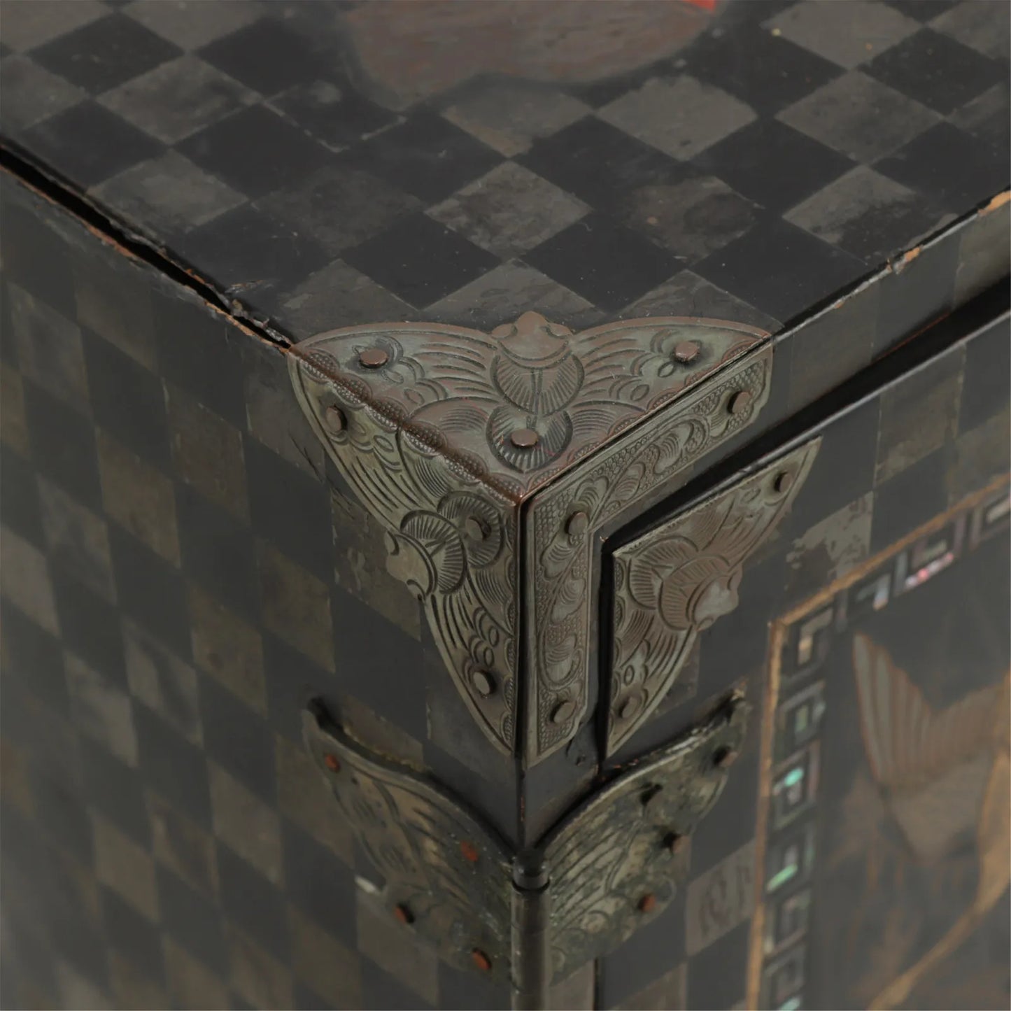 1890s Japanese Lacquer Table Cabinet, Petite
