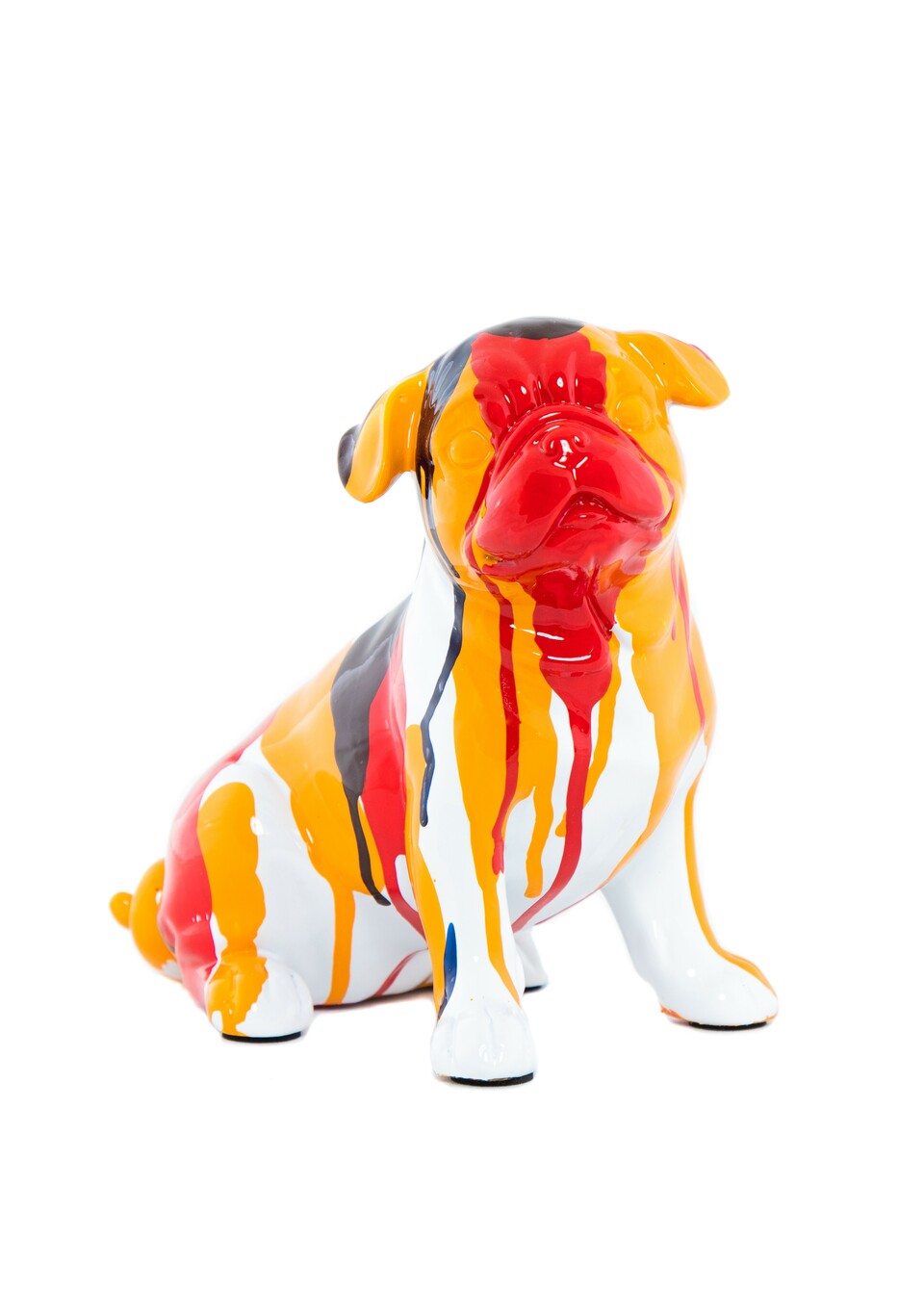 Bulldog Sitting Platter Art Dog