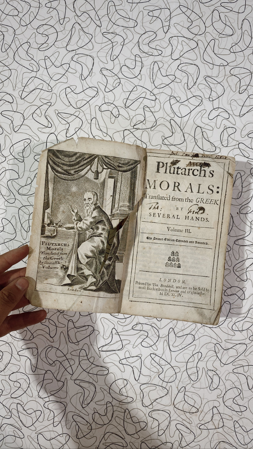 1694 Plutarch's Morales, Volume 3
