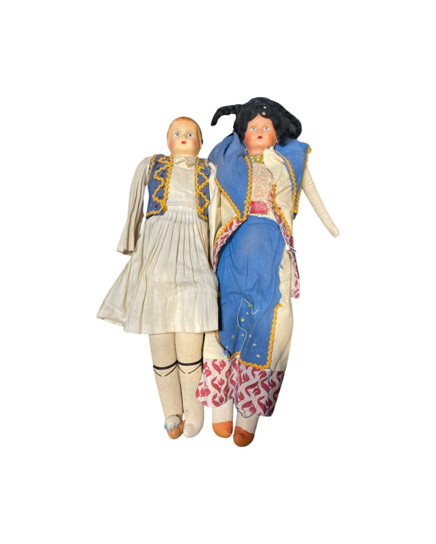Pair of Early 1900 Dolls from Greece