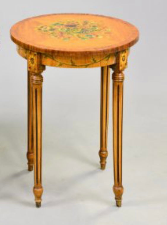 French Louis XVI Style Painted Table