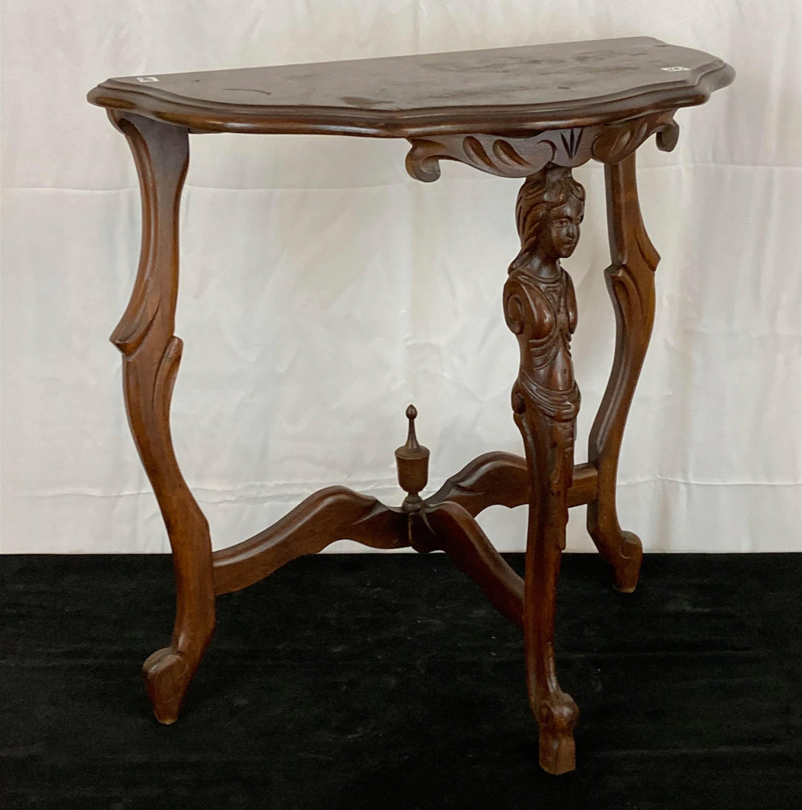 Mahogany Carved Half-Table