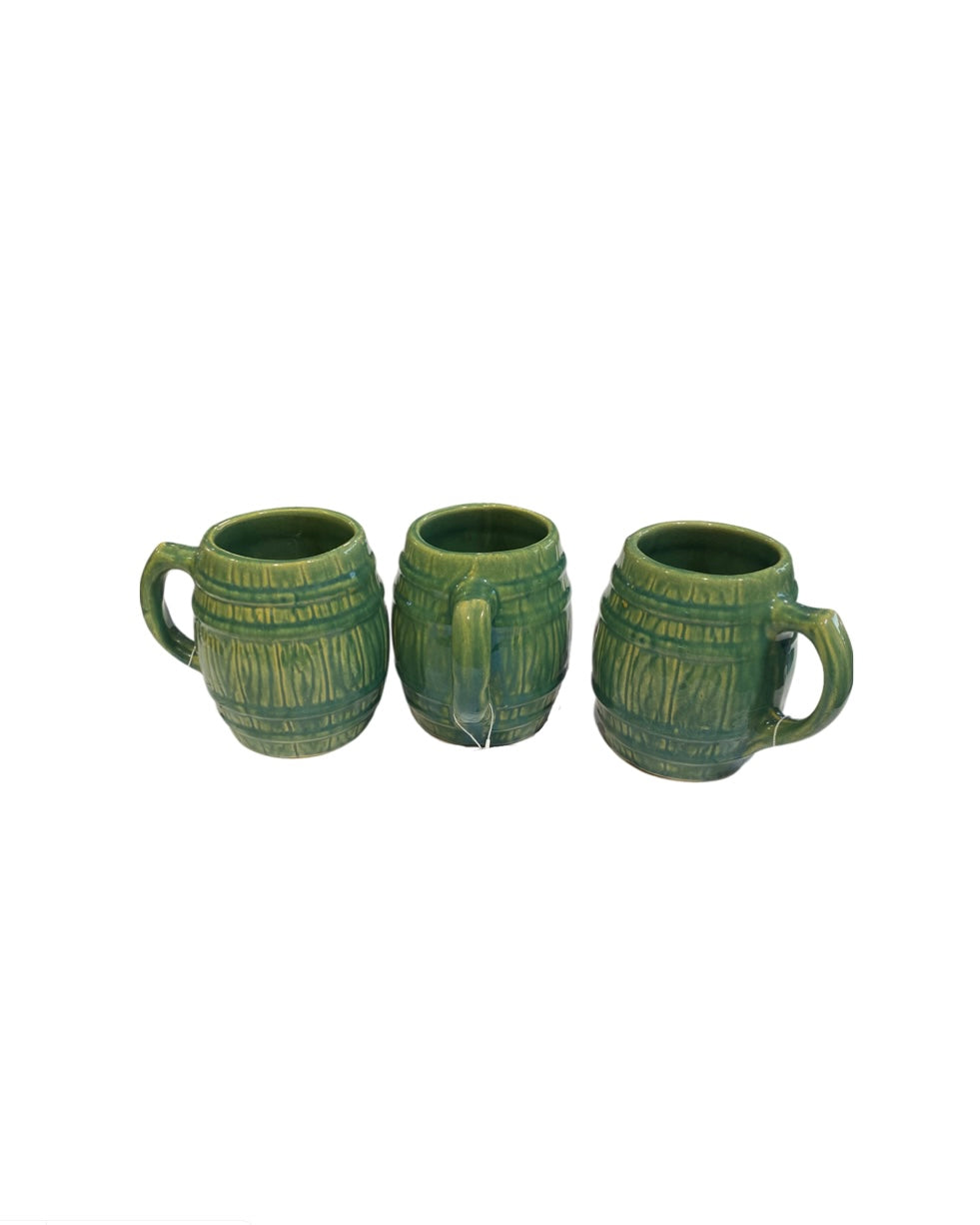 1929 McCoy Barrel Mug, Green