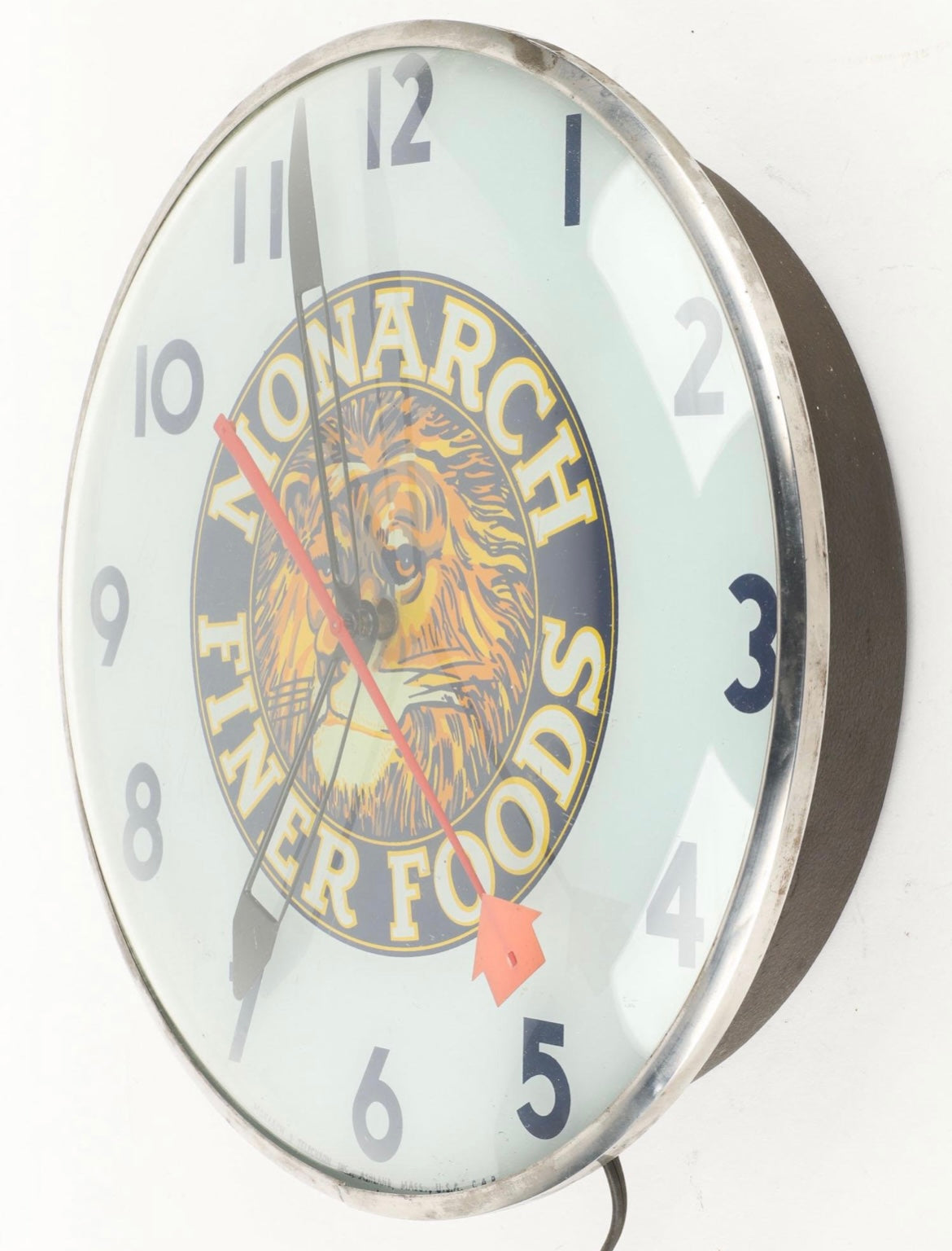 1950s Monarch Foods Lighted Clock