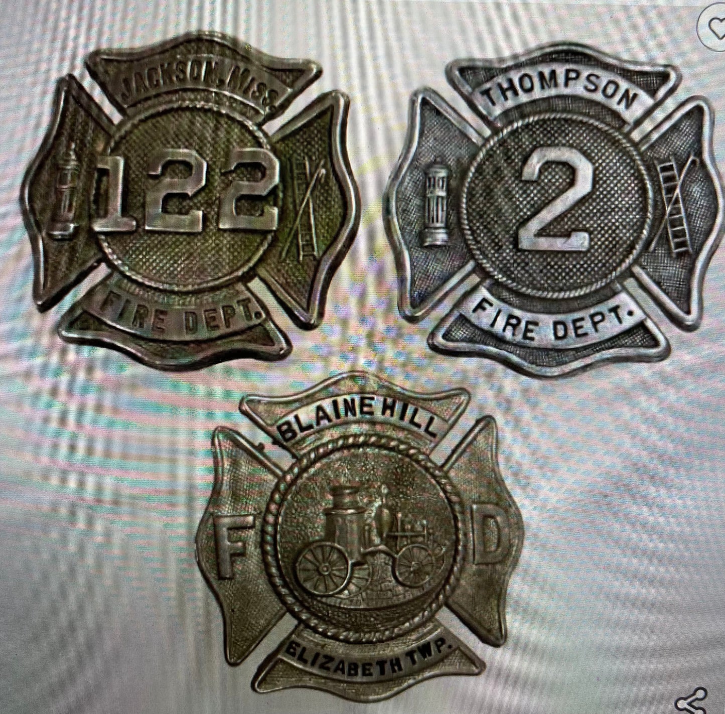 Vintage Fire Department Badge