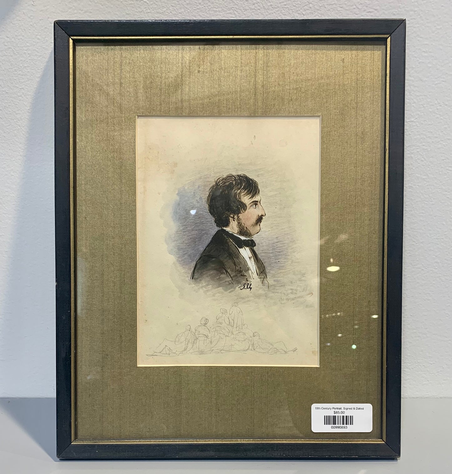 19th Century Portrait, Signed & Dated