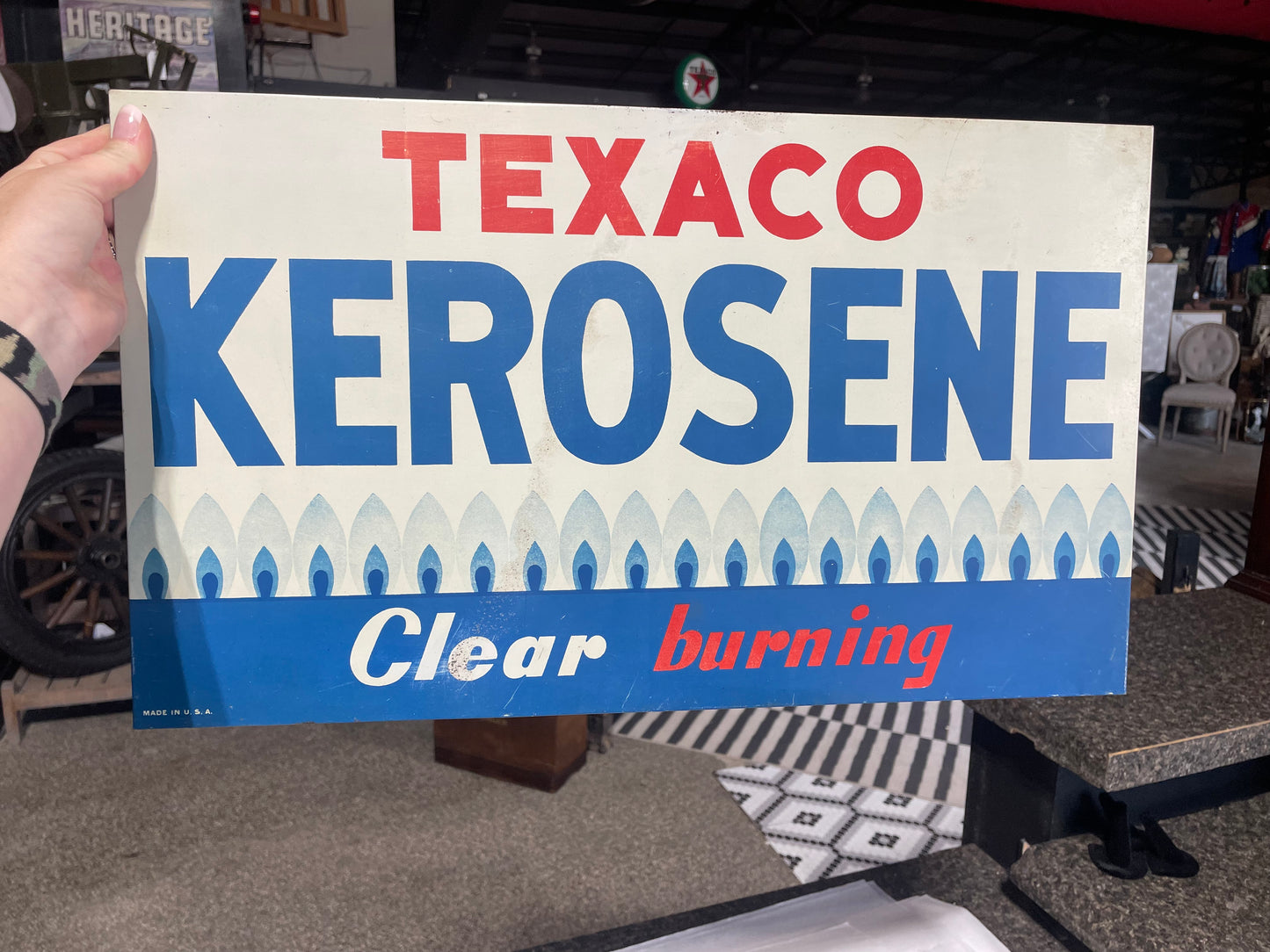 Texaco Kerosene Tin Sign