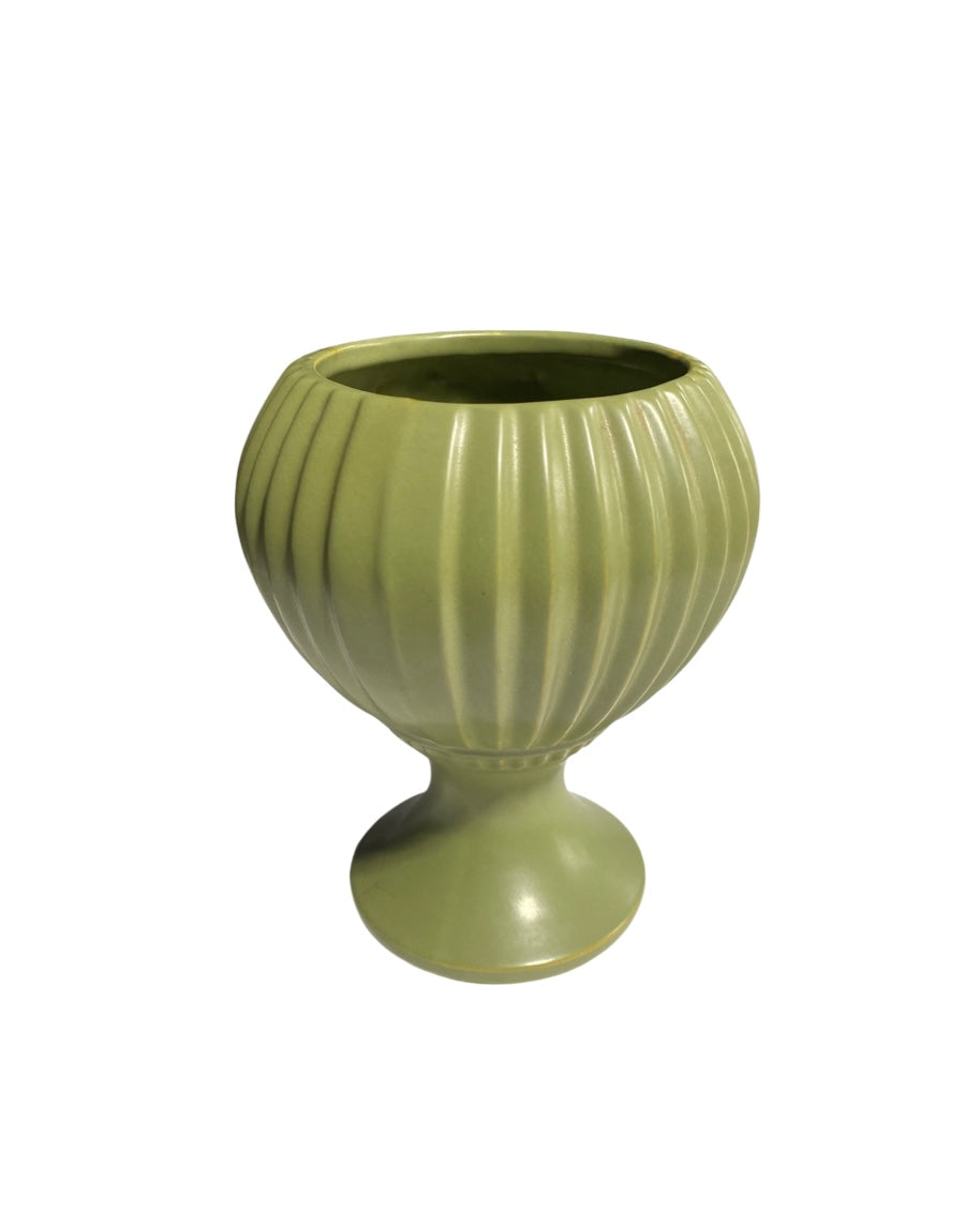 McCoy Floraline Green Vase