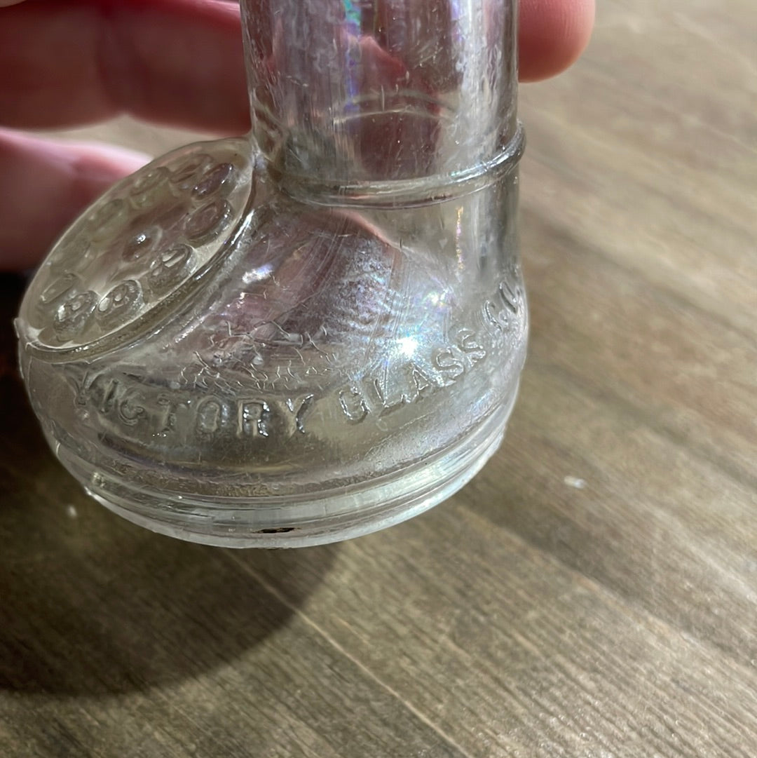 1940s Glass Candy Container