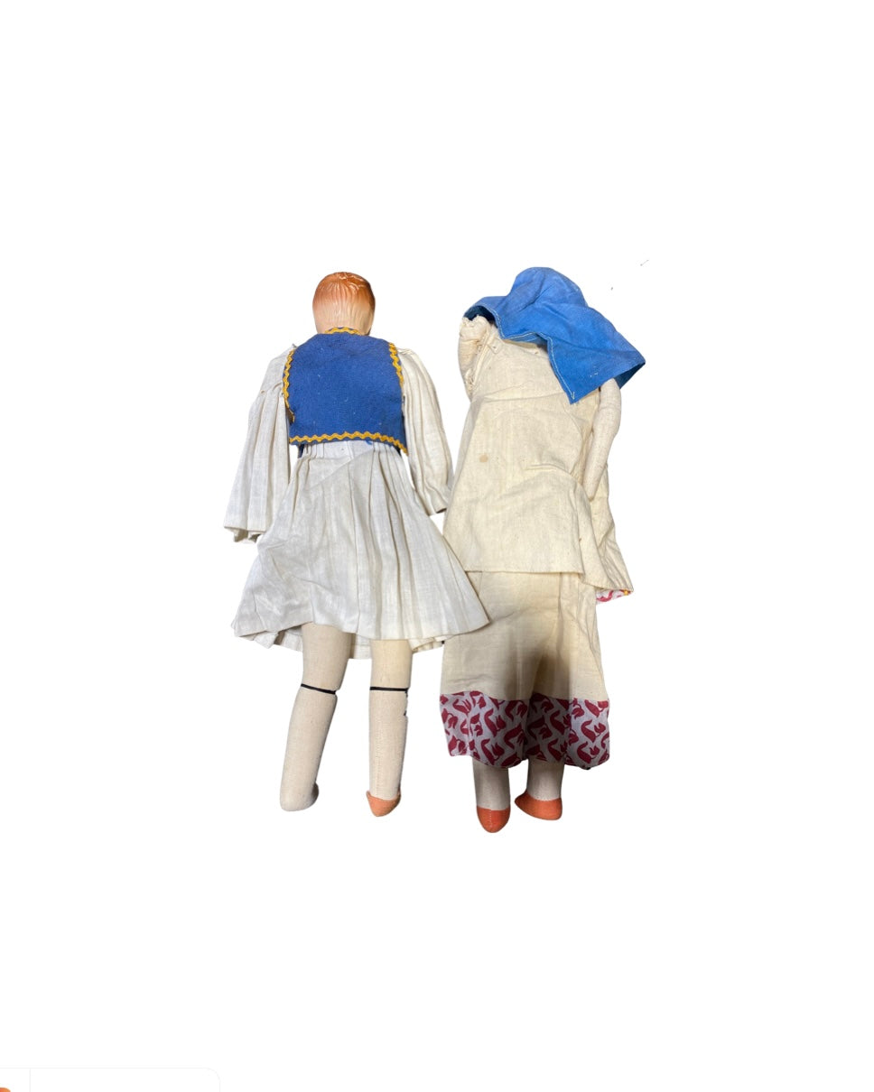 Pair of Early 1900 Dolls from Greece