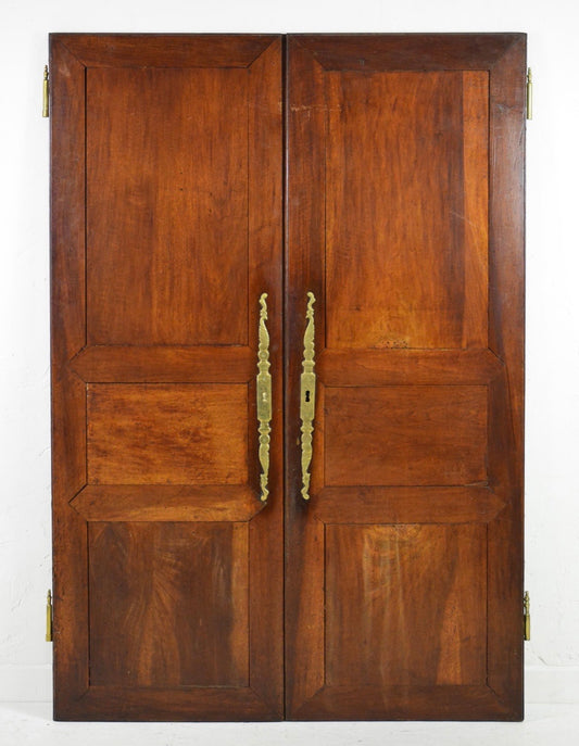 Pair of Antique French Mahogany Doors