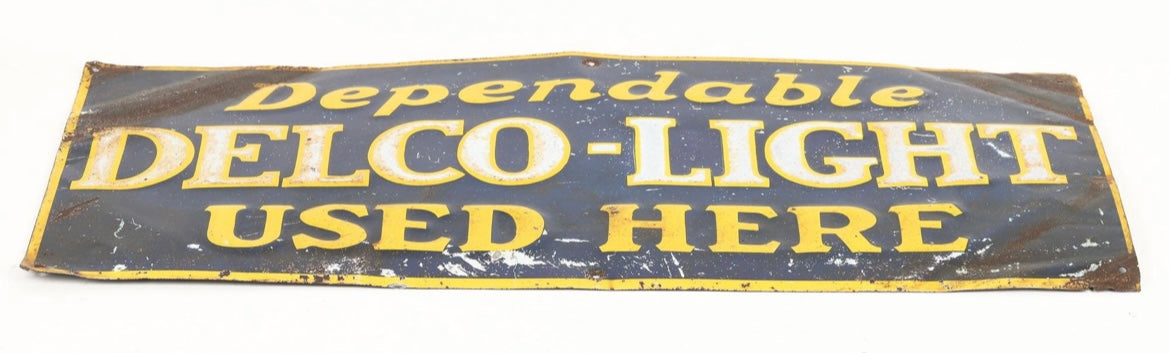 1930s Delco-Light Power Plant Sign