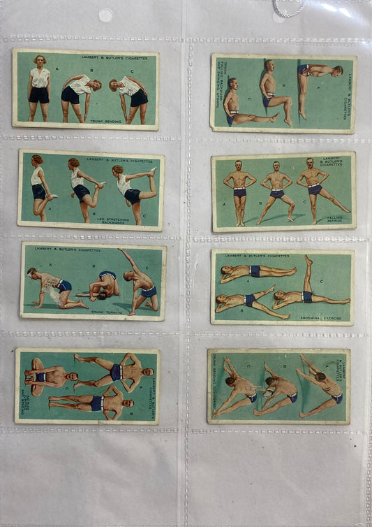 1930s Tobacco Cards, Exercise