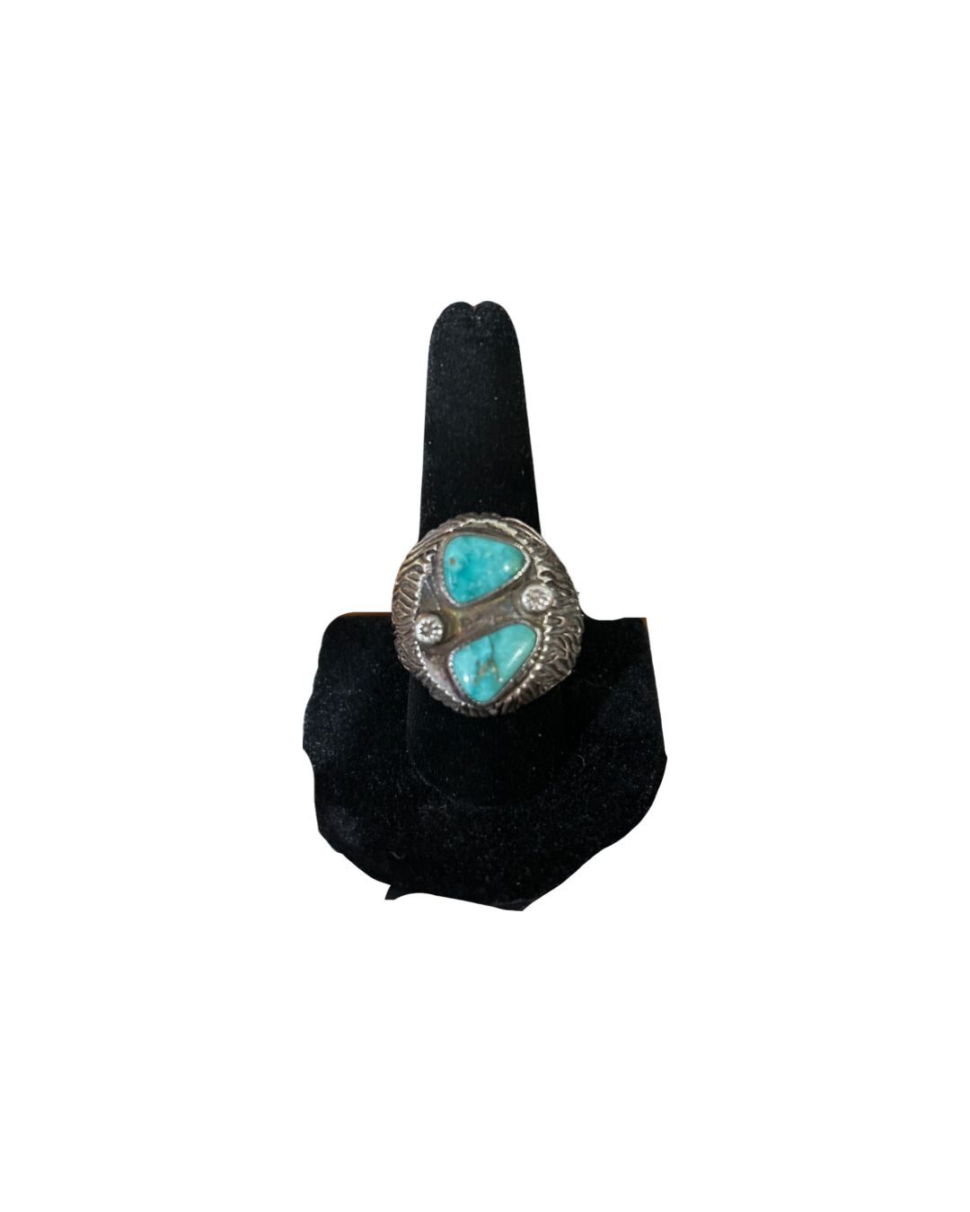 Sterling Silver and Turquoise Ring, Size 10