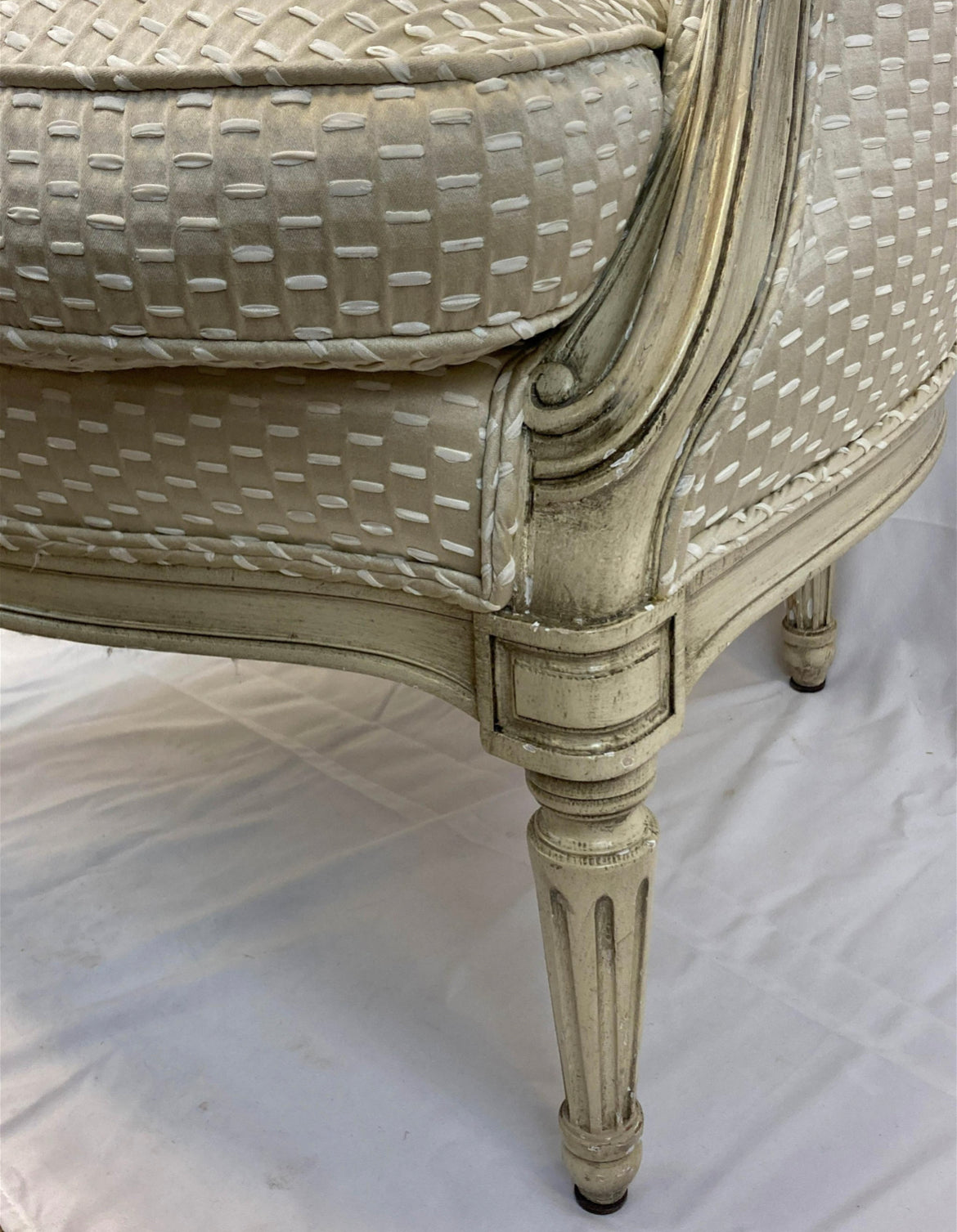 Karges French Bergere Feather Armchair
