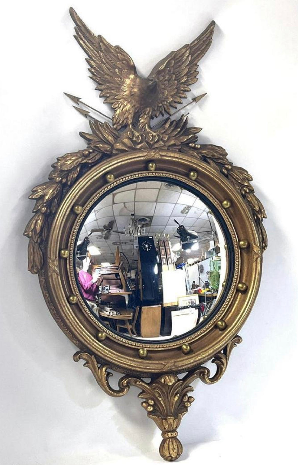 Stunning Eagle Bull’s Eye Mirror