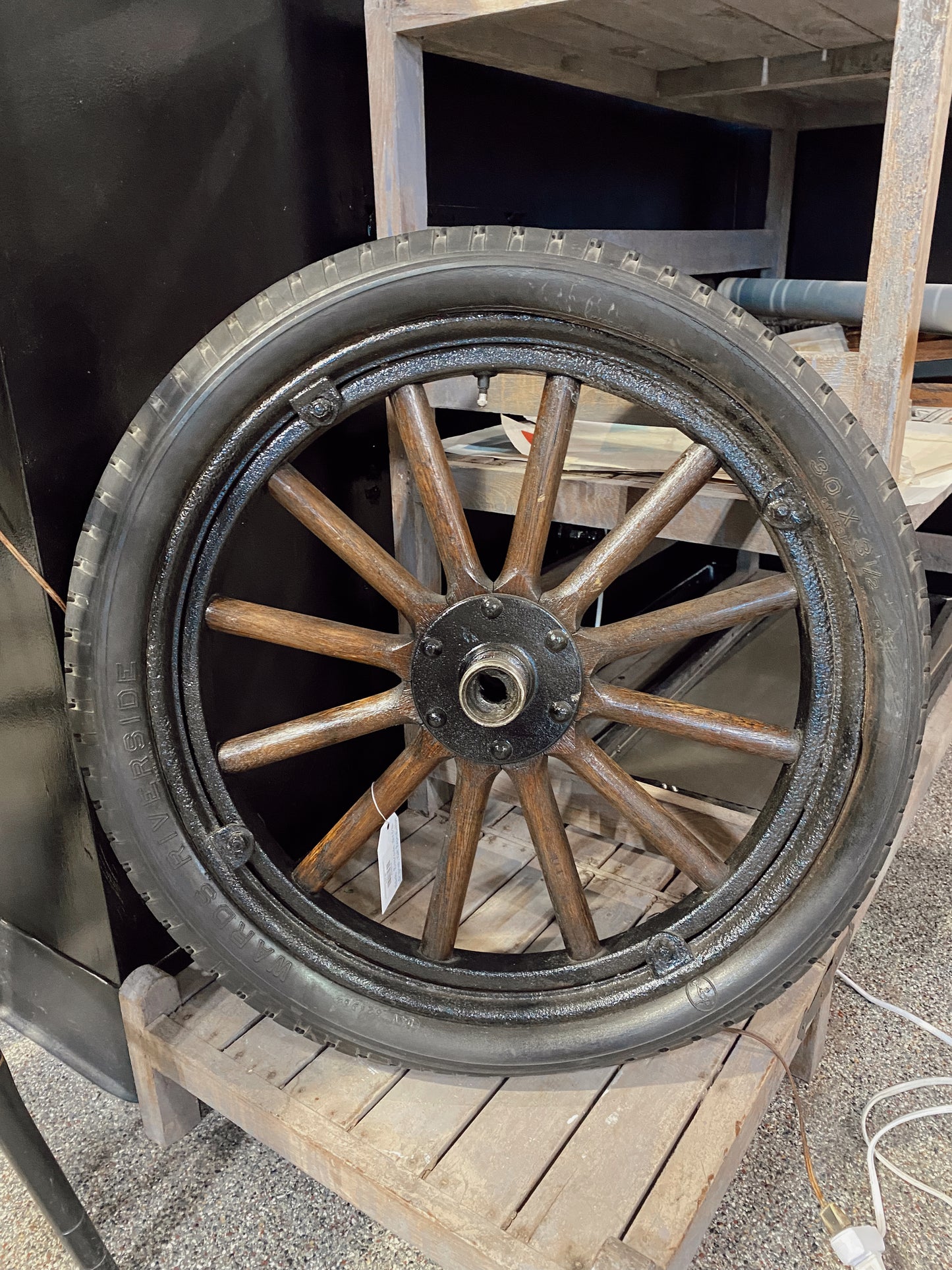 Antique Ford Model T Wood Spoke Wheel & Tire