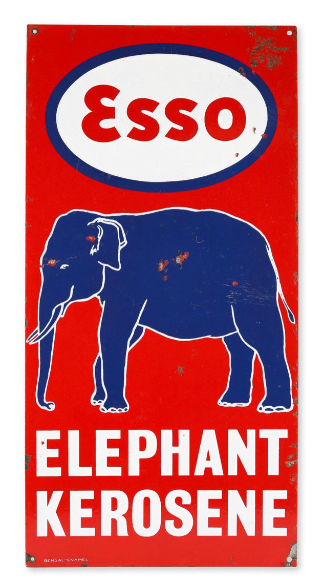 1940s Esso Elephant Kerosene Sign