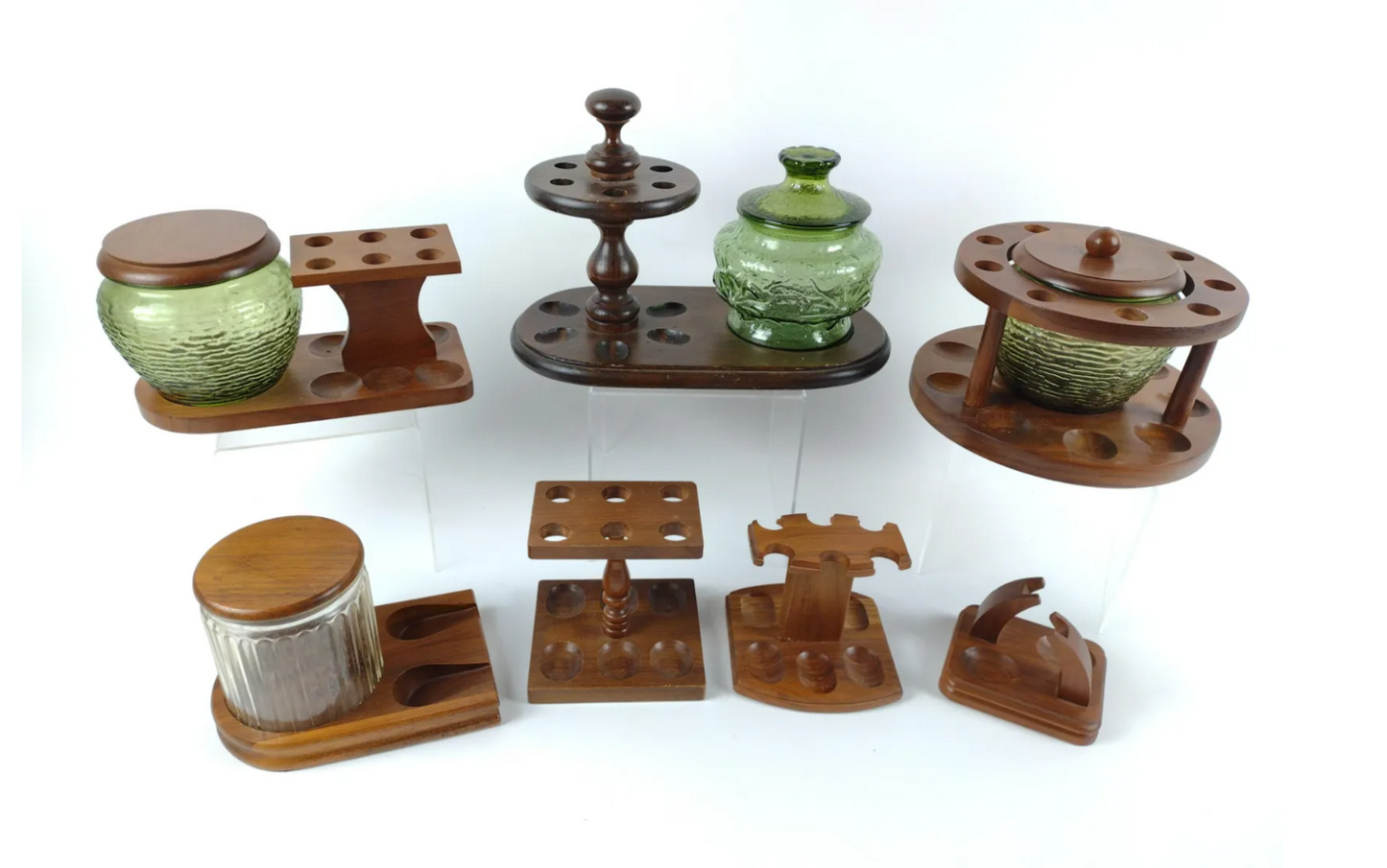 Wooden Pipe Stands incl. Humidors